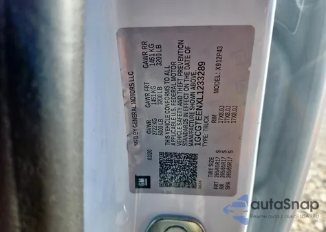 2020 Chevrolet Colorado Zr2 from USA, damaged, VIN 1GCGTEENXL1233289